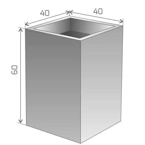 Donica z polietylenu QUADRI PL-QU60