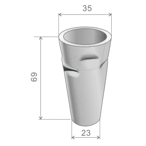 Donica z polietylenu BENT ST-BENT69-PD wymiary