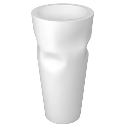 Biała donica Bent o wysokości 69 cm