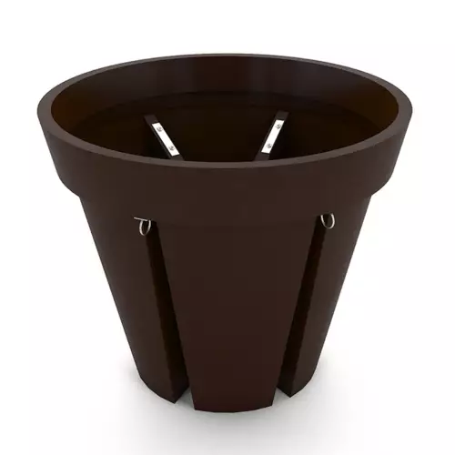 Brązowy stojak na rowery BIKEPOT - donica miejska