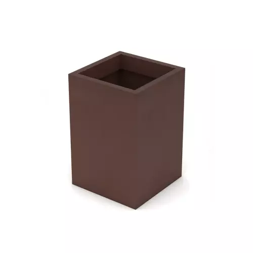 Donica z polietylenu QUADRI PL-QU60 czekolada