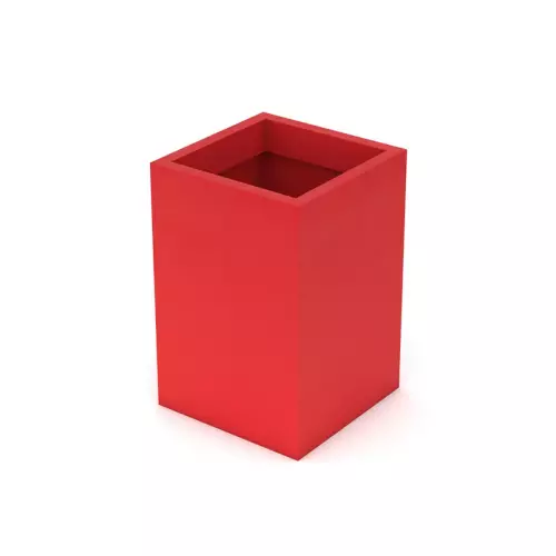 Donica z polietylenu QUADRI PL-QU60 czerwony