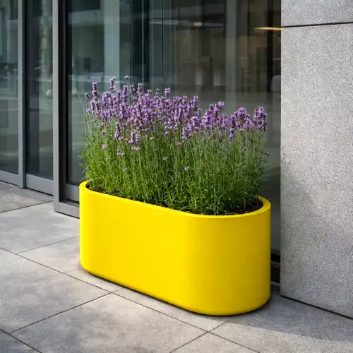 Żółta donica na taras - LETO 42