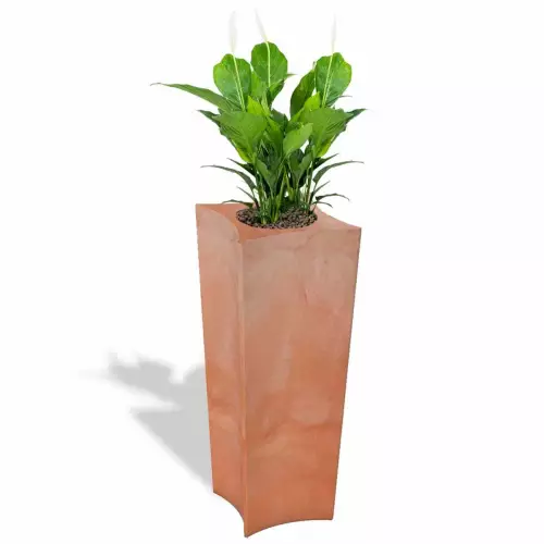 Donica Doris w kolorze terakota z skrzydłokwiatem