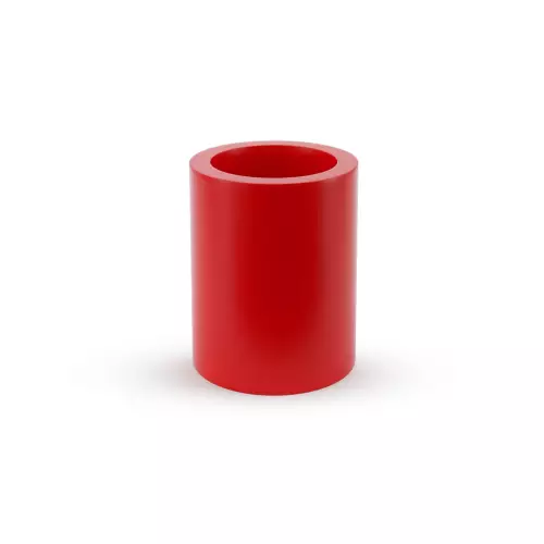Czerwona donica o kształcie walca Hebe 50 cm