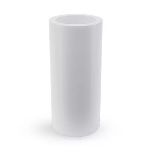 Biała donica o kształcie walca Hebe 70 cm