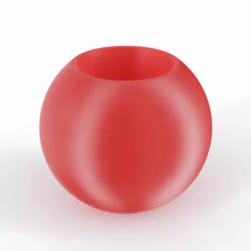 Donica z polietylenu JUPITER PL-JU64 czerwony