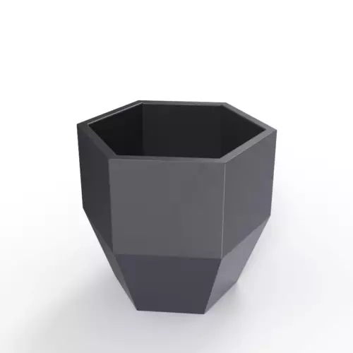 Antracytowa geometryczna donica Kalas 53 cm