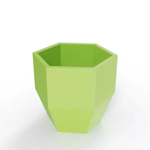 Limonkowa geometryczna donica Kalas 53 cm