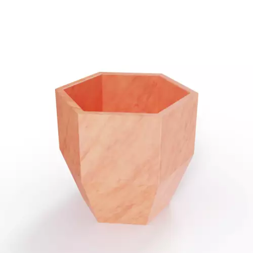 Brązowa geometryczna donica Kalas 53 cm