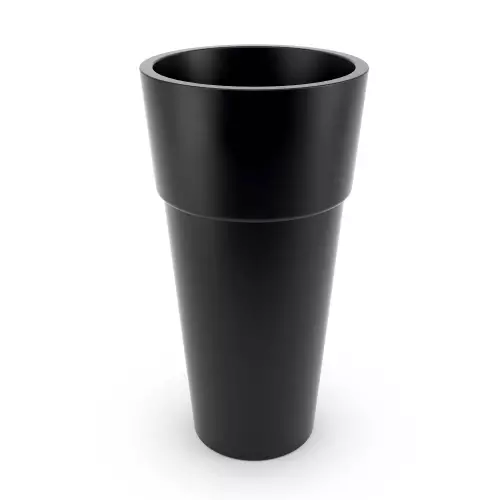 Czarna donica KARI o wysokości 100 cm