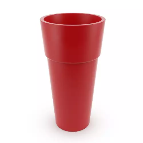 Czerwona donica KARI o wysokości 100 cm