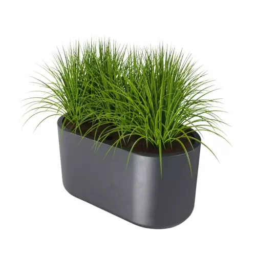 Donica LETO 42 antracyt z trawą