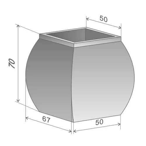 Donica z polietylenu MARS PL-MA70 antracyt