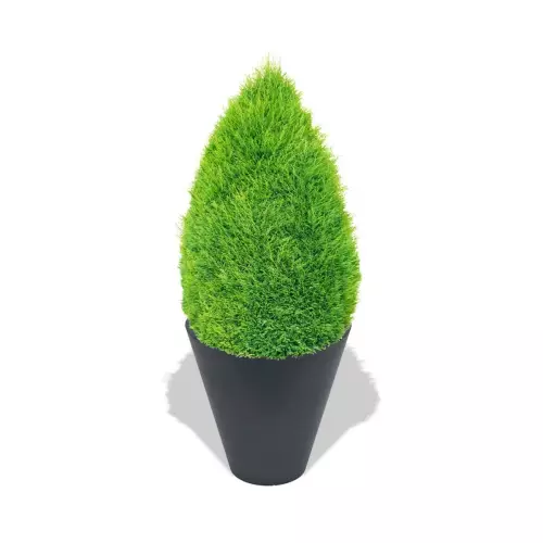 Antracytowa donica Mercury z cisem