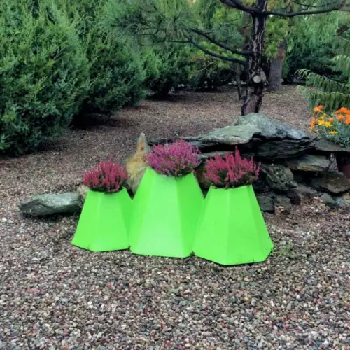 Limonkowa donica Mont z wrzosami