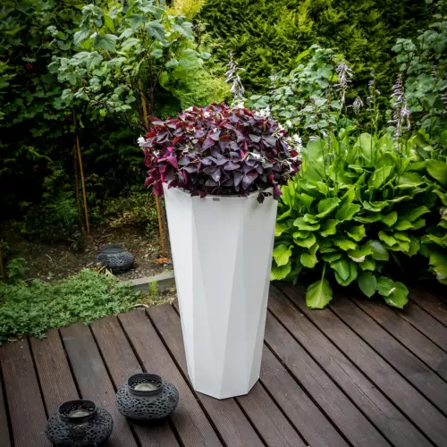 Donica OCTAVIA w kolorze białym na zewnątrz