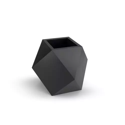 Czarna donica PANDORA o wysokości 75 cm