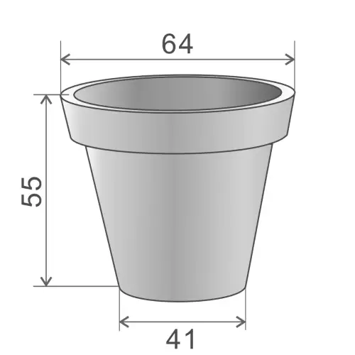 Donica z polietylenu SATURN PL-SA55 limonka