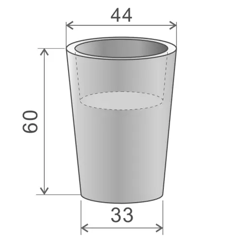 Wymiar donicy Uran wys. 60 cm z wewnętrzną półką