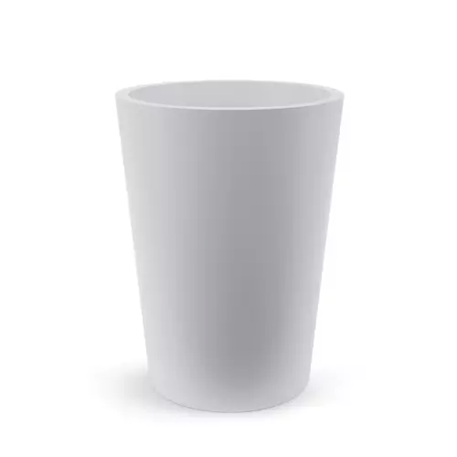 Biała stożkowa donica Uran 60 cm