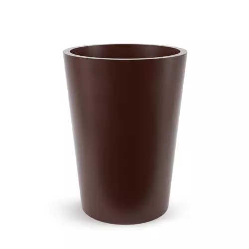 Czekoladowa stożkowa donica Uran 97 cm