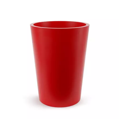 Czerwona stożkowa donica Uran 60 cm