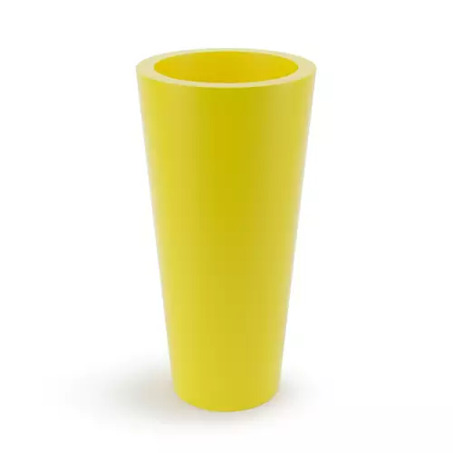 Cytrynowa smukła stożkowa donica Venus 91 cm