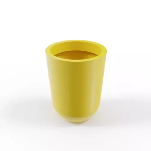 Żółta stożkowa donica Westa 50 cm