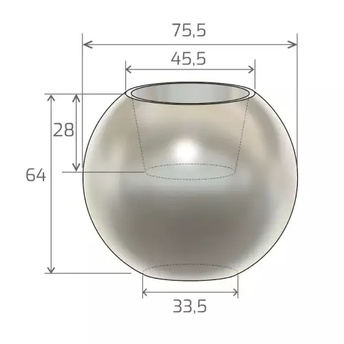 Wymiary donicy JUPITER PL-JU64