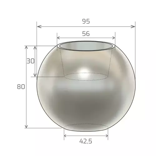 Wymiary donicy JUPITER PL-JU80