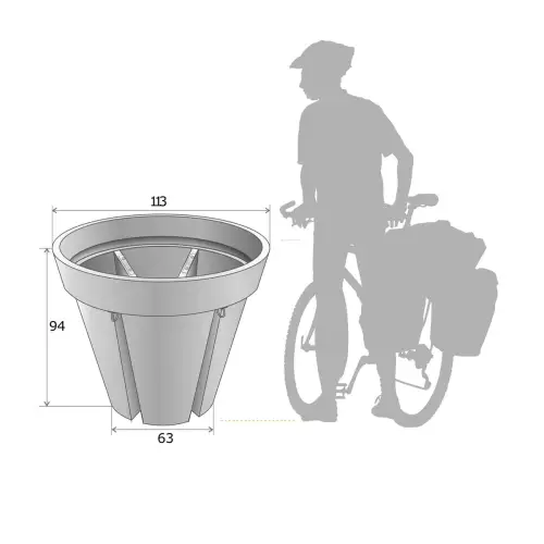 Donica BIKEPOT wymiary