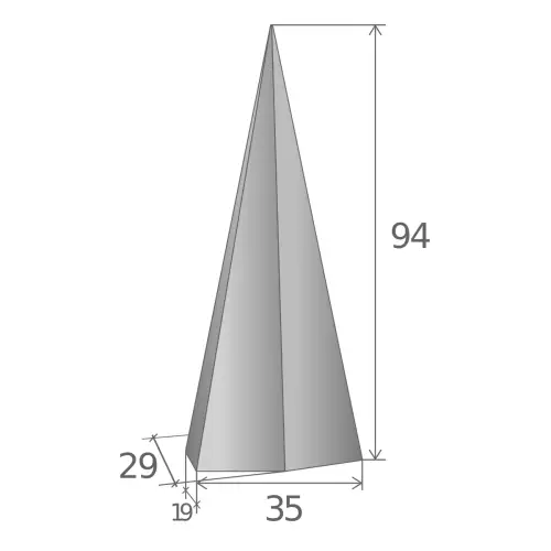 Wymiary choinki podświetlanej NOEL ST-NOEL94-LIGHT
