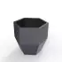 Antracytowa geometryczna donica Kalas 53 cm