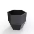 Czarna geometryczna donica Kalas 53 cm