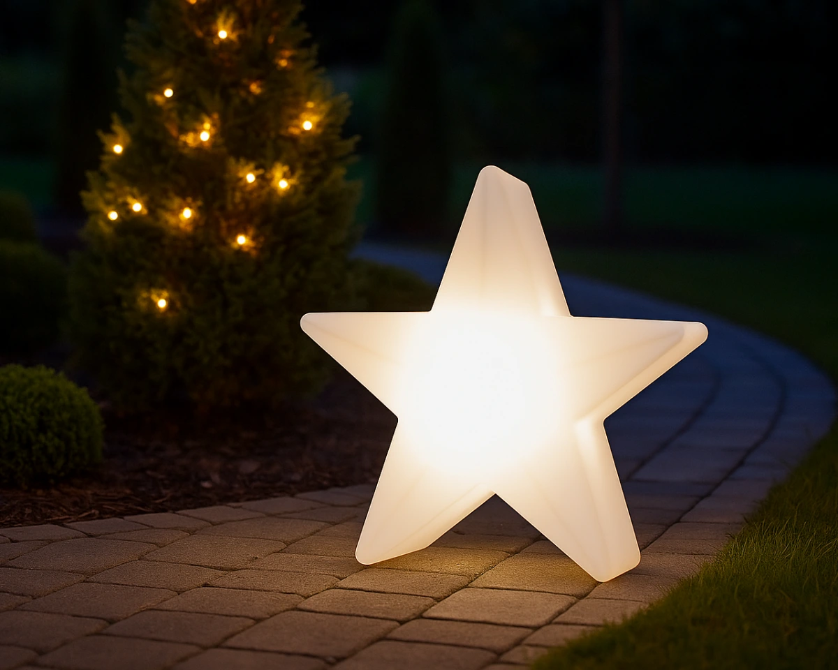 gwiazdka podświetlana led z pilotem 30 cm