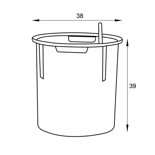 Wymiary okrągłego wkładu do donicy o pojemności 30 litrów