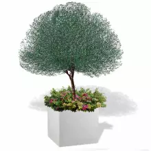 Donica betonowa BLOCK XL 92x92x92 biały