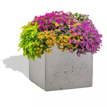 Donica betonowa BOX M 45x45x45 szary naturalny