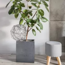 Donica betonowa BOX S 35x35x35 szary naturalny