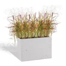 Donica betonowa LINEA M 60x22x40 biały