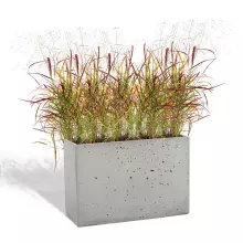 Donica betonowa LINEA M 60x22x40 szary naturalny