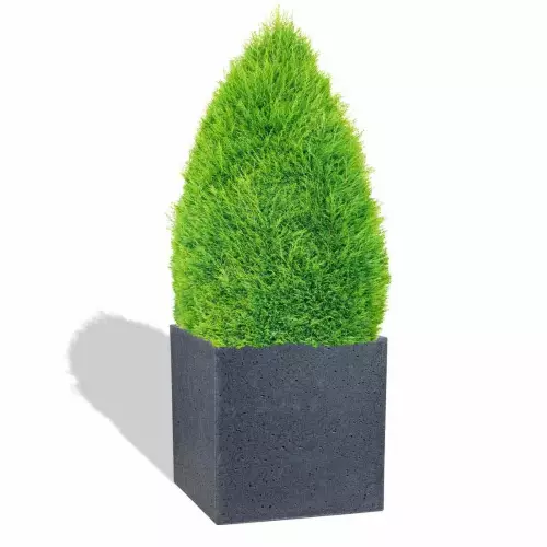 Grafitowa betonowa donica  Block L z cisem