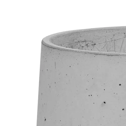 Wykończenie krawędzi donicy BOWL w kolorze szarym naturalnym