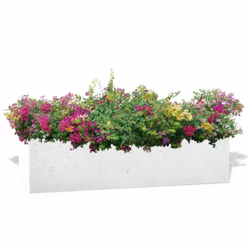 Biała betonowa donica  Box L z rabatą