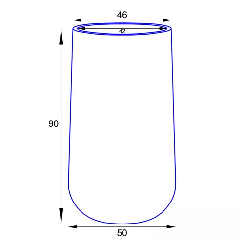 Wymiary donicy z betonu BOWL H