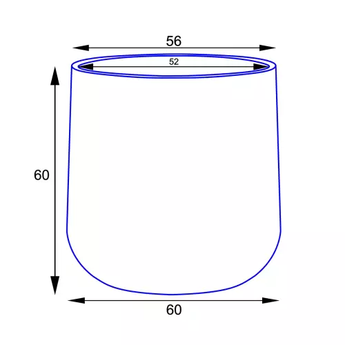 Wymiary donicy z betonu BOWL M
