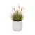 Trawa w białej donicy z betonu BOWL S 45x45 cm