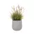 Trawa w szarej donicy z betonu BOWL S 45x45 cm