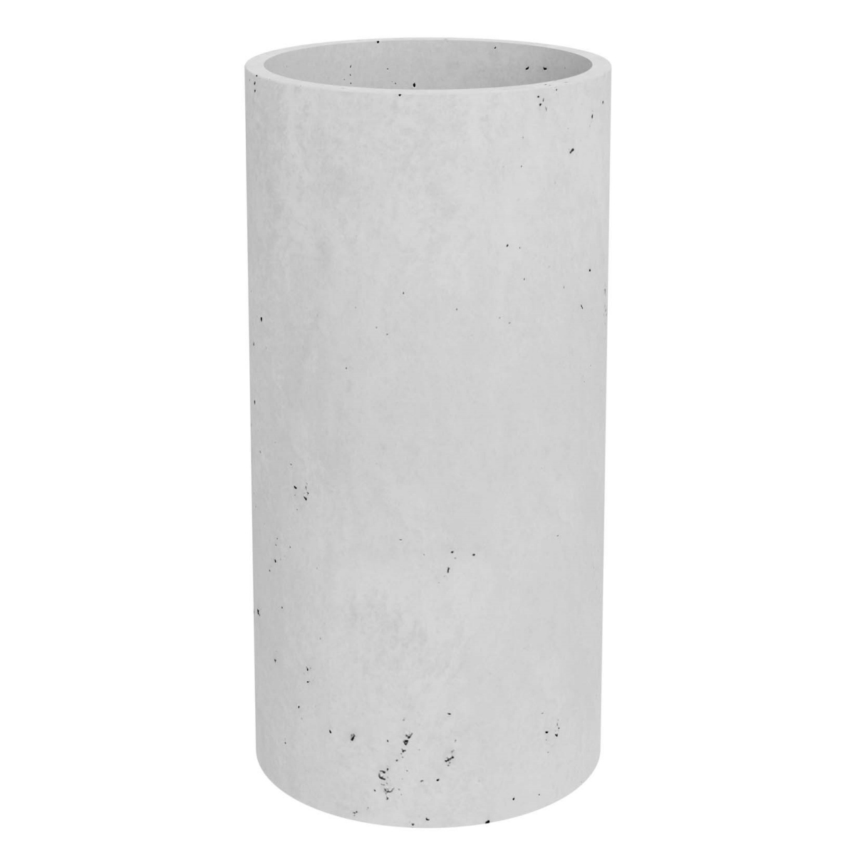biała okrągła donica z betonu architektonicznego 90 cm